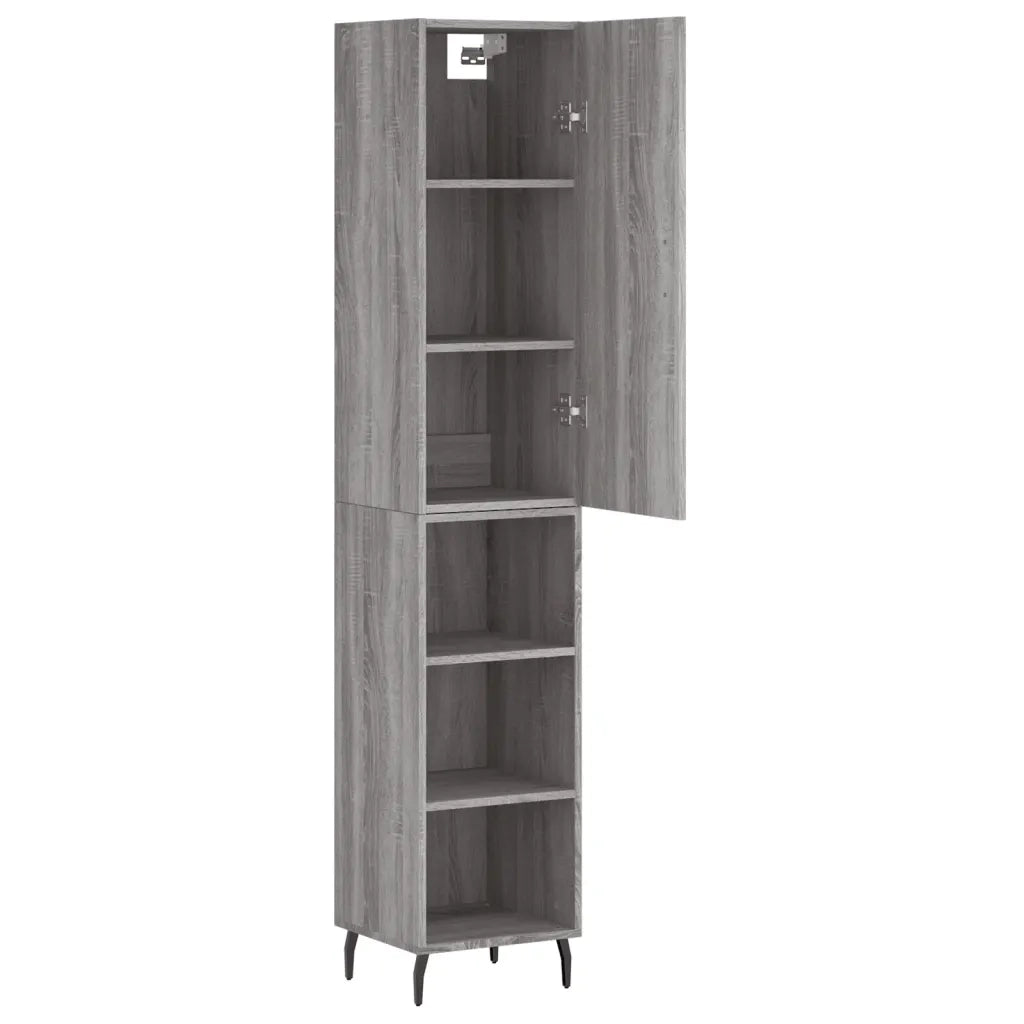 Credenza Grigio Sonoma 34,5x34x180 cm in Legno Multistrato 3198999