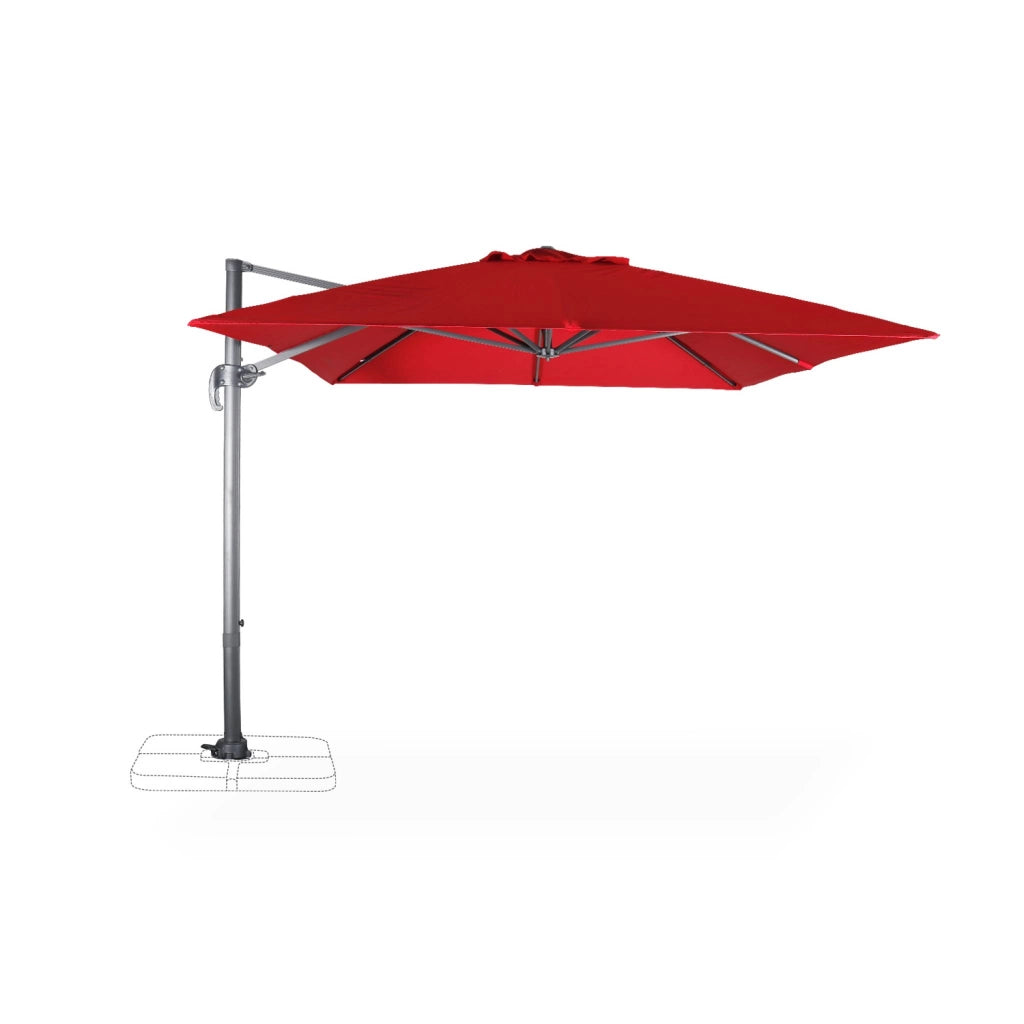 Ombrellone rettangolare, 3x4m, rosso