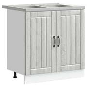 Mobiletto per Lavabo | Armadio Lavabo con porta Lucca 2 pz Grigio Sonoma