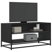 vidaXL Mobile Porta TV Nero 91x40x46 cm in Truciolato e Metallo