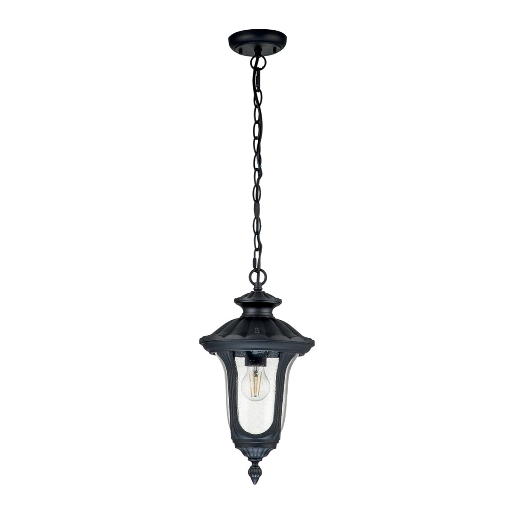 Lampada sospensione esterna Chicago Elstead nera E27