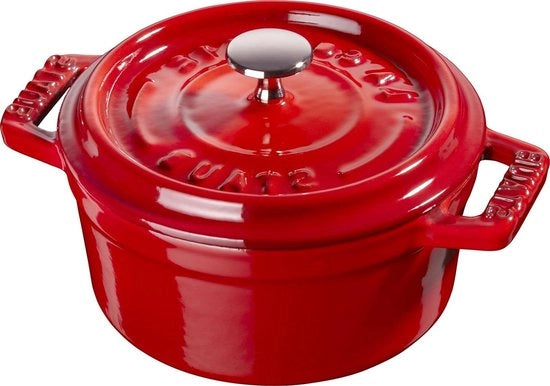 Mini Cocotte per Induzione in Acciaio di Cottura a Fiamma Rosso Ciliegio 10cm - 1 Unità
