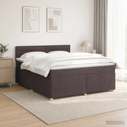Letto box spring con materasso Marrone Scuro 140 x 200 cm 3452432