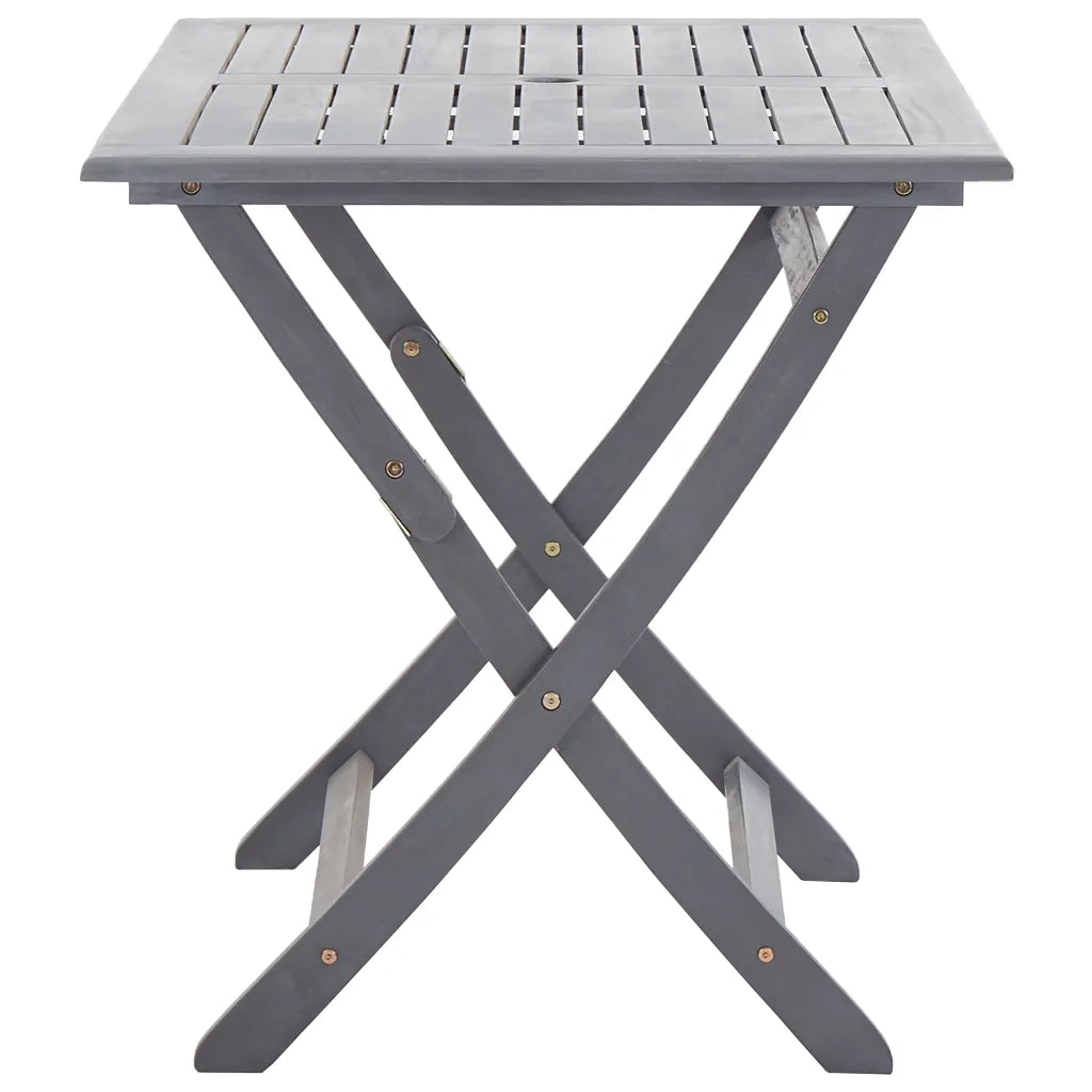 Set da Pranzo per Giardino 5 pz Legno Massello di Acacia Grigio 278921