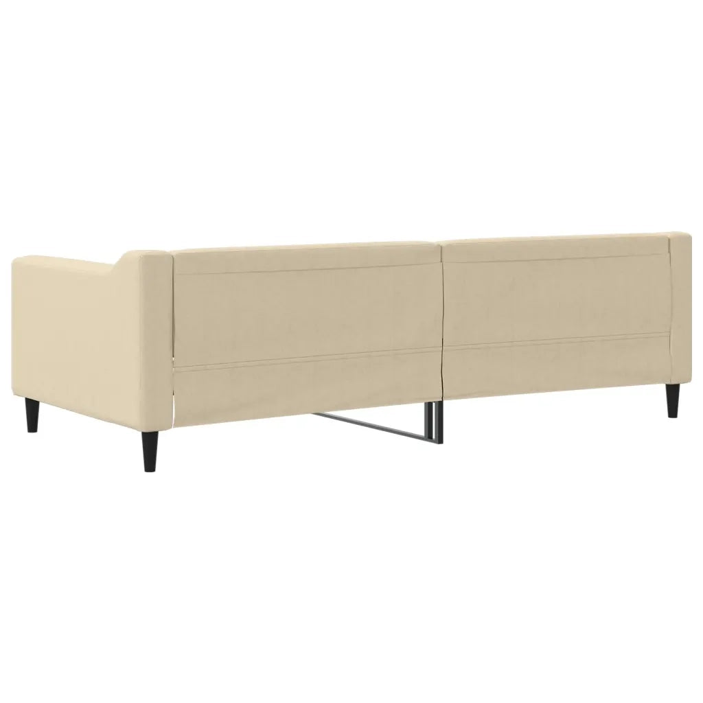 Letto da Giorno Crema 90x200 cm in Tessuto