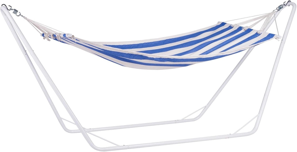 DETEX® Amaca con Telaio max 150 kg in Cotone Misto per Campeggio Trasportabile da Giardino Balcone Amache da Viaggio