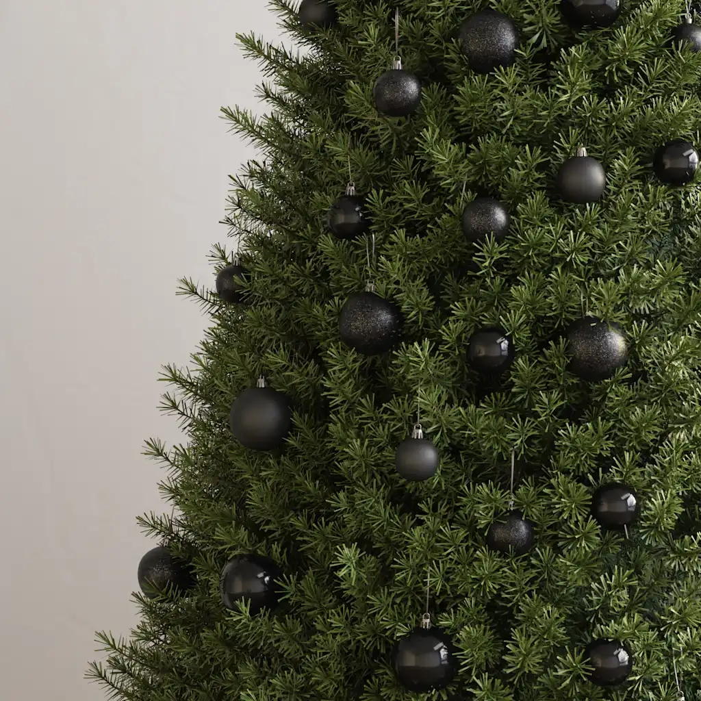 Set Palline di Natale 100 pz Nero CFW1931315
