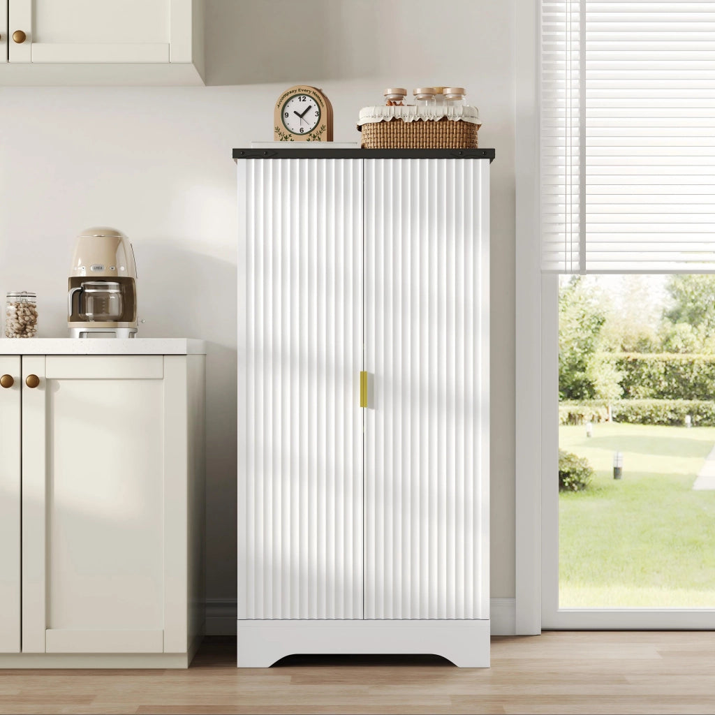ARMADIO ALTO con luce LED sensoriale 120 x 60,5 x 40 cm Bianco MDF