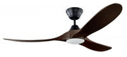 Ventilatore da soffitto a risparmio energetico KOA con LED nero matte 152 cm con pale di legno naturale noce