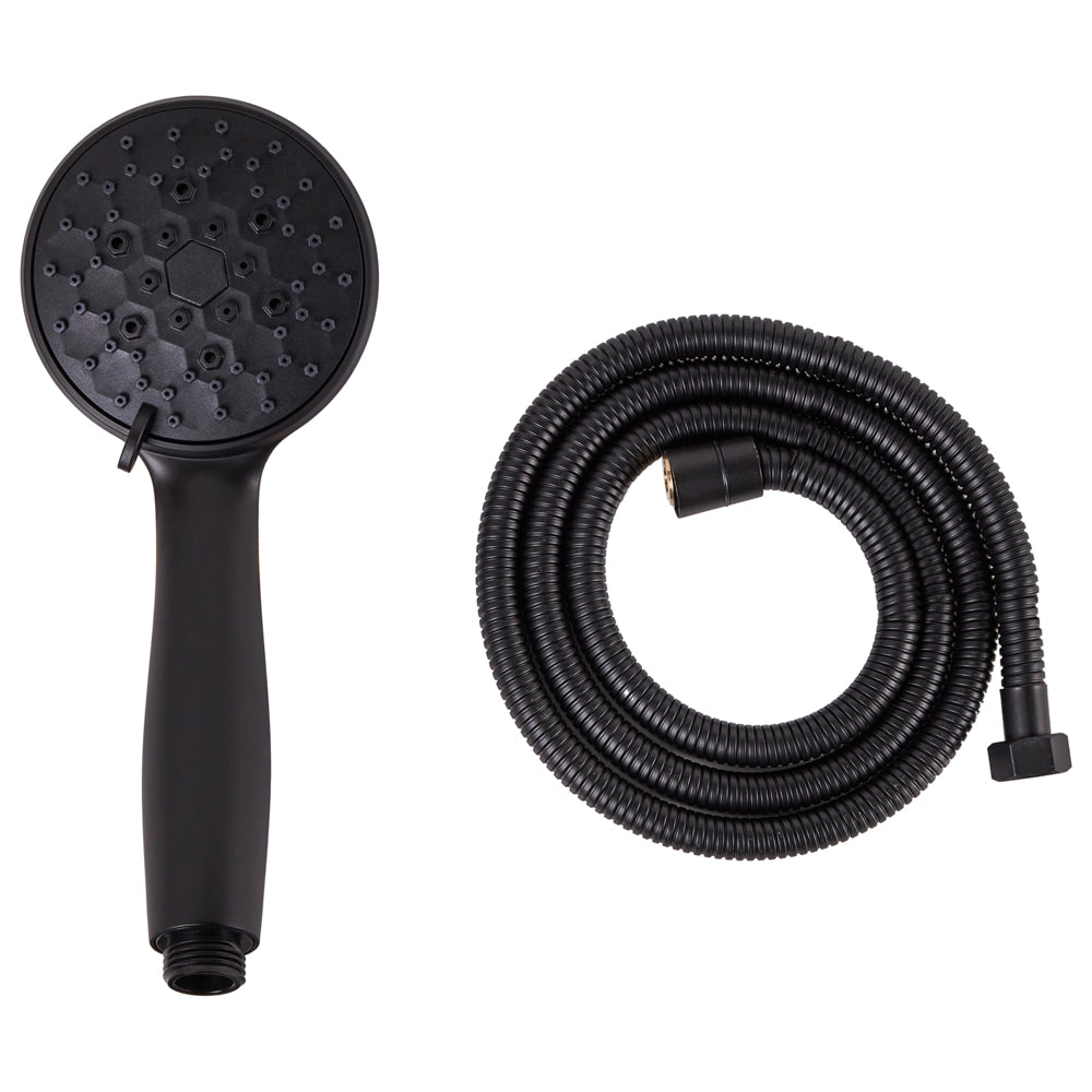 Set doccia con tubo flessibile 3 modalità di spruzzo Metallo nero classico moderno
