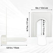 16 supporti di scrivania in metallo - bianchi 17 x 12 x 15 cm