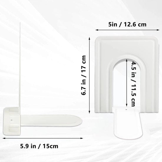 16 supporti di scrivania in metallo - bianchi 17 x 12 x 15 cm