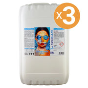 Flocculante Liquido Effetto Schiarente Per Piscina, 3 Confezioni Da 25 Kg