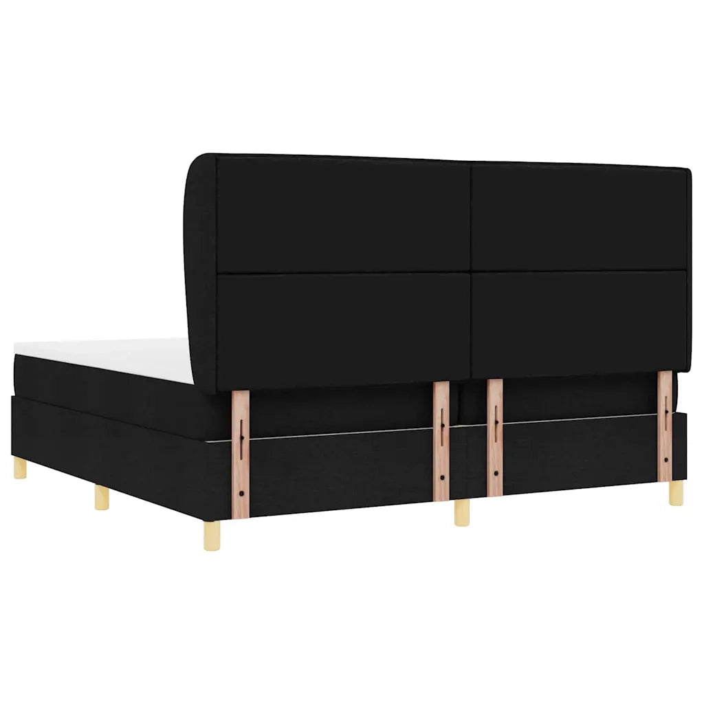Letto a molle con materasso Nero 200 x 200 cm Tessuto 3340713
