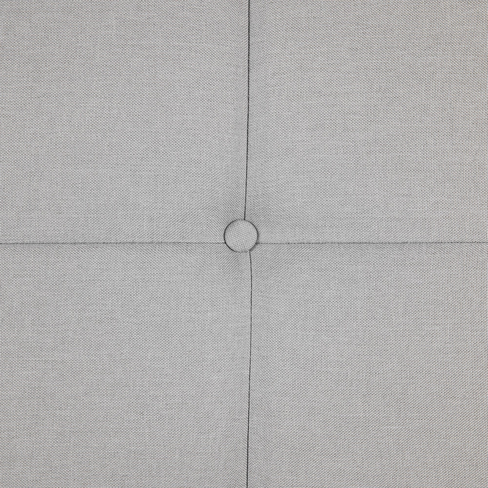 Divano letto Click Clack a 3 posti per soggiorno moderno trapuntato grigio chiaro