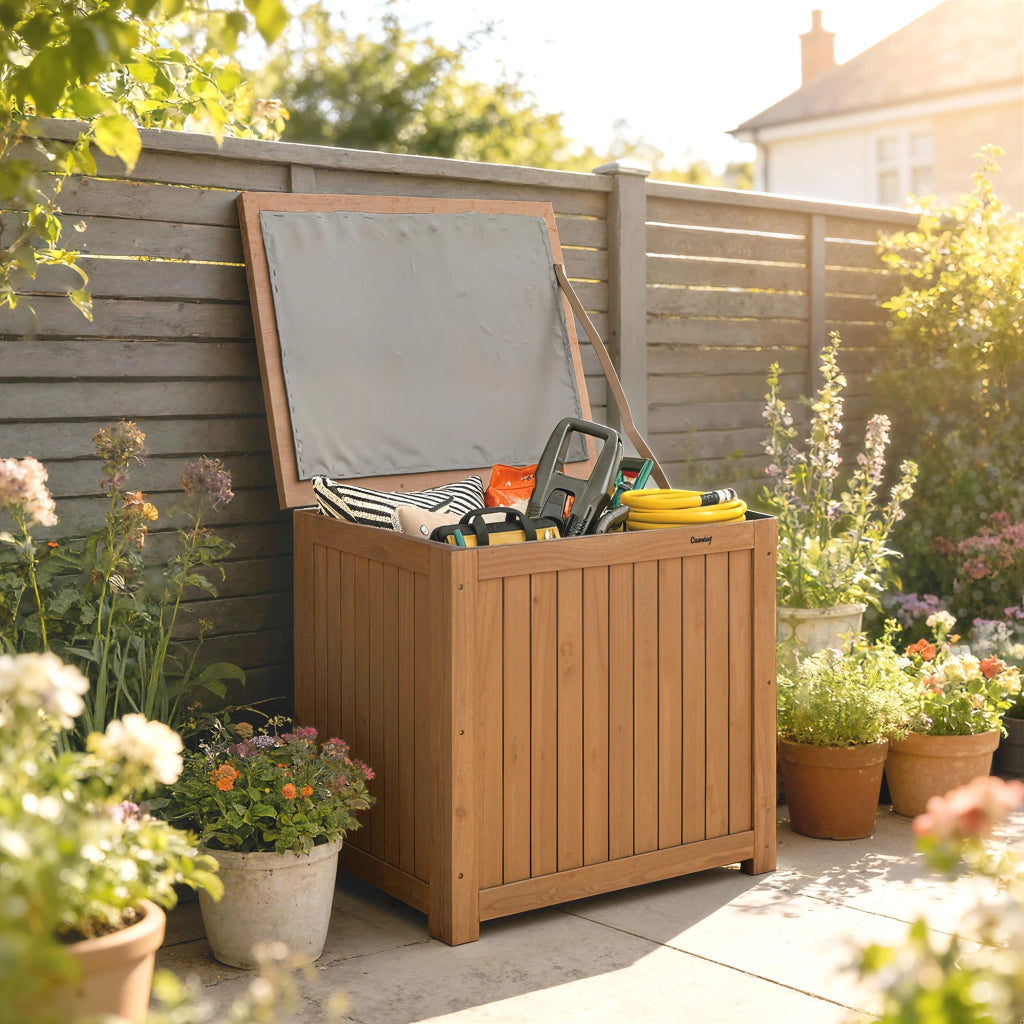 Cassa da Giardino in Legno Massello 130L ¨C zephmum ¨C Marrone