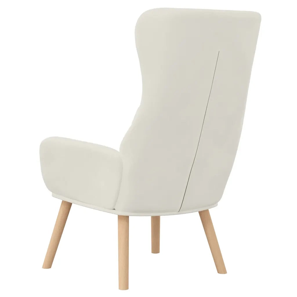Sedia Relax Bianco Crema Velluto