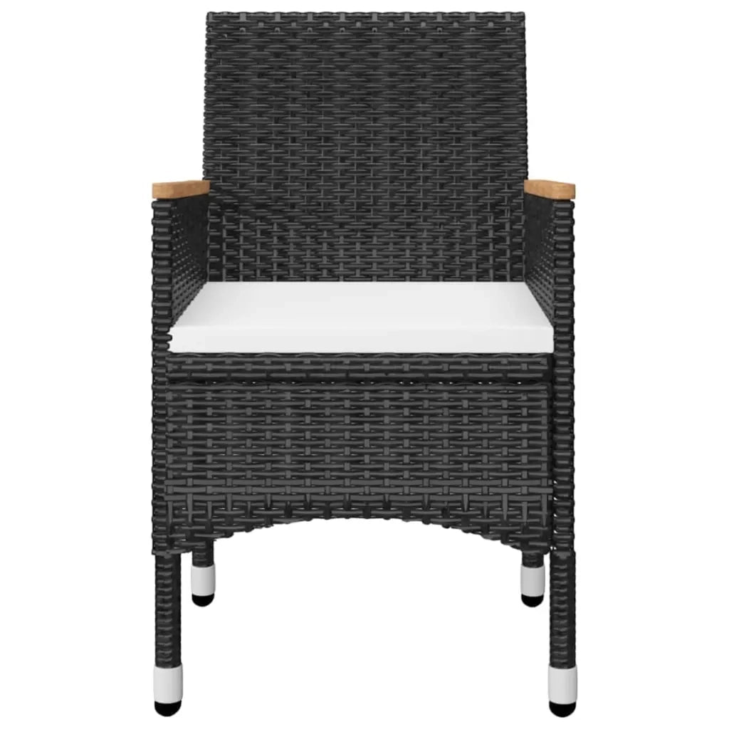 Set Mobili da Pranzo per Giardino 5 pz Nero 3068747