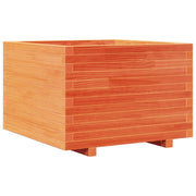 Fioriera | Cassetta per fiori | Vaso Giardino Marrone Cera 70x70x49,5cm Legno Massello Pino