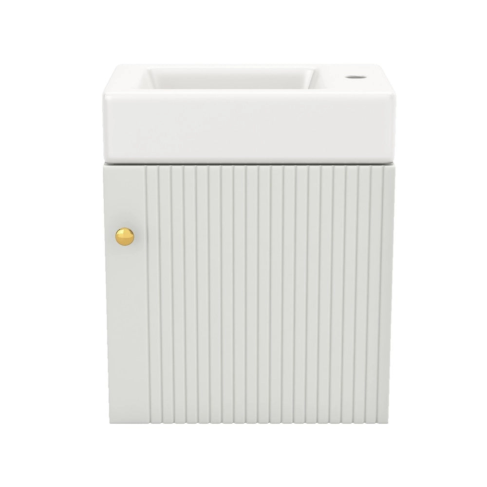 Mobile Bagno con Lavabo e Sottolavabo Sospeso 46 cm ¨C Xylo ¨C Bianco