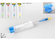 Lavabottiglie Spazzolino per Bottiglie con Manico in Plastica e Nylon 40 cm Vari Colori
