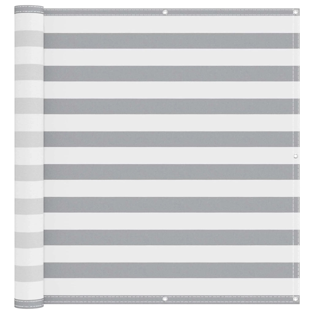 Schermo da balcone | Paravento da Balcone Grigio chiaro e bianco 110 x 1000 cm