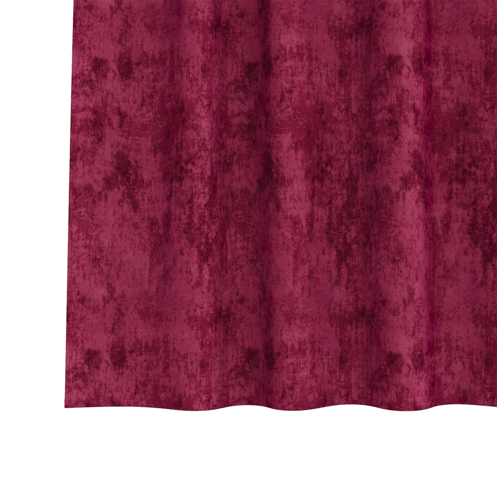 Tende in Velluto 2 pz con Occhielli Rosso Borgogna 260x140 cm