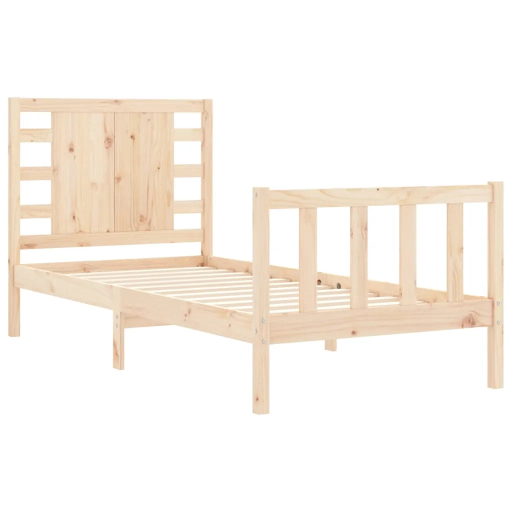 Giroletto senza Materasso-Struttura Letto 90x200 cm in Legno Massello di Pino 822386