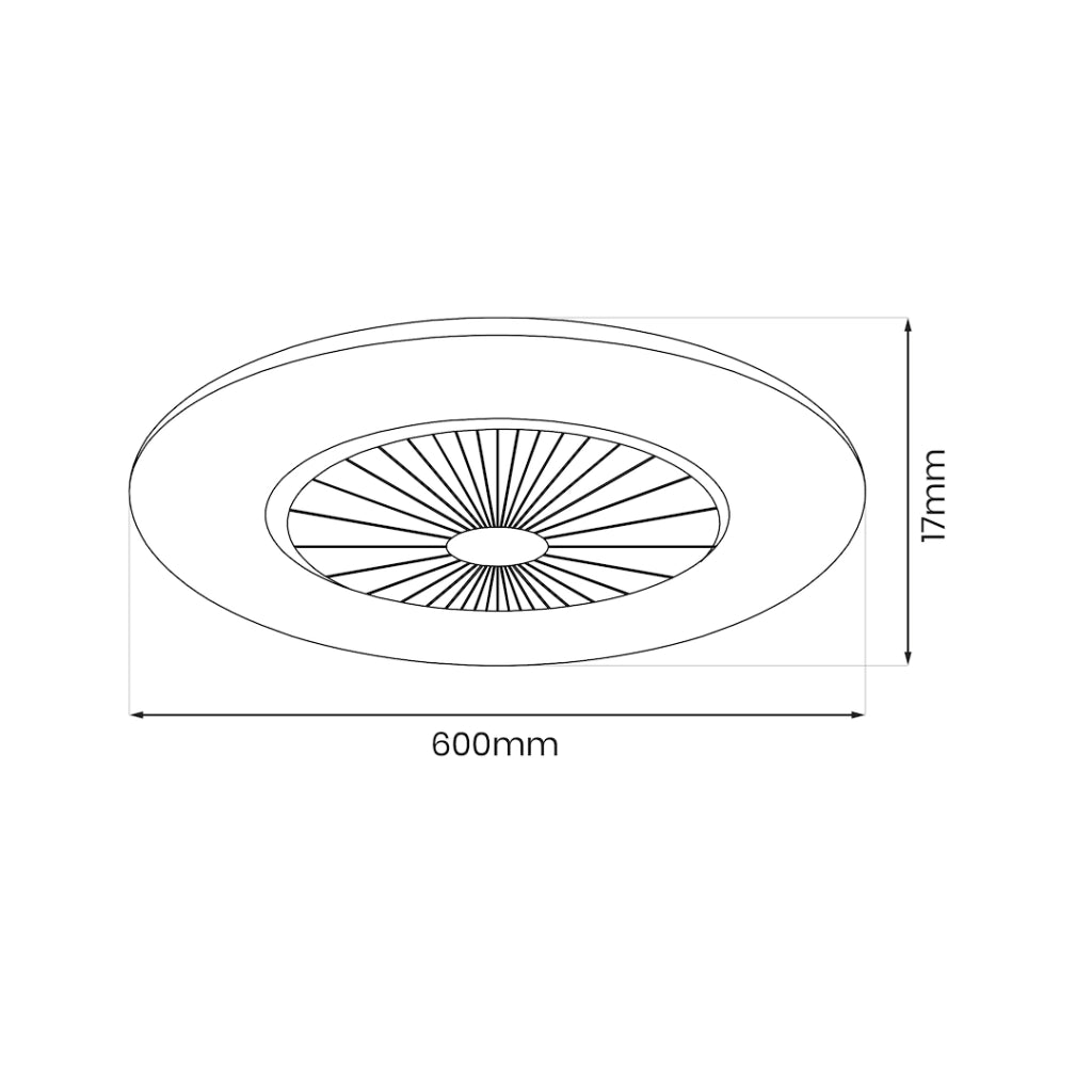 Plafoniera ventilatore Zephyr Milagro Ø60 LED 48W telecomando