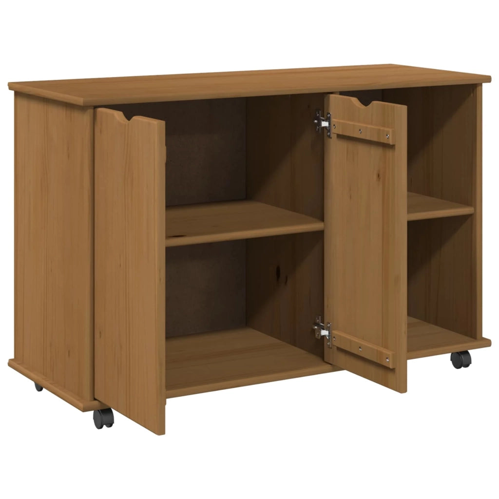 Mobile con Ruote con ruota Marrone miele 100 x 39 x 65,5 cm 42028384