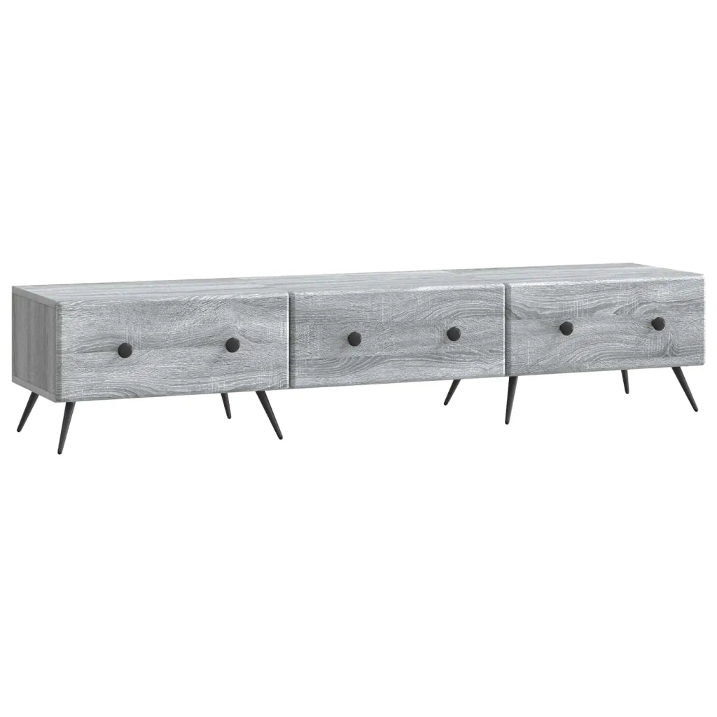 Mobile TV Grigio Sonoma 147 x 34,5 x 30 cm Legno ingegnerizzato 895631