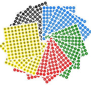 Etichette numeriche autoadesive - acqua resistente - 10 mm - numerate da 1 a 100 - adatte per scatole e cassetti - colore: verde, nero, rosso