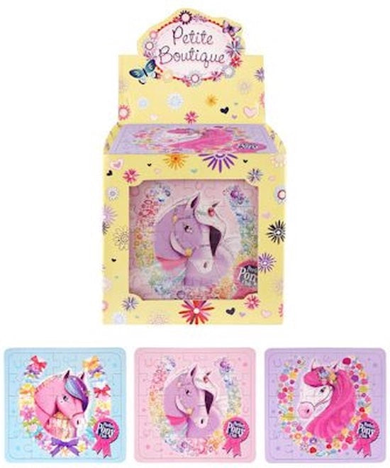 Puzzle pony e cavalli, 13 x 12 cm in scatola di confezione (regalo da distribuire)