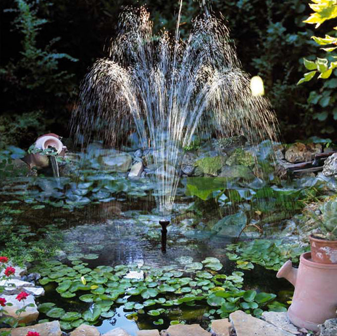 Kit Completo per Laghetto Pompa + Telo in PVC 1500 lt/h Rama Lagomax