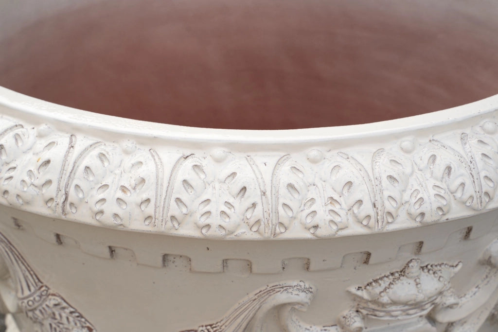 Biscottini Orcio Toscano smaltato invecchiato in terracotta toscana 100% Made in Italy interamente Lavorato a Mano L95xPR95xH74 cm