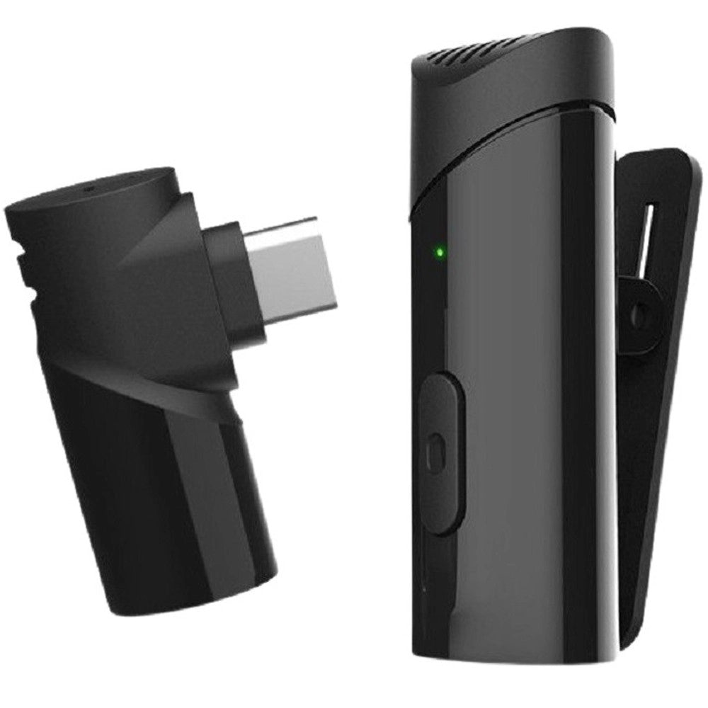 Trade Shop - Microfono Wireless Senza Fili 2,4ghz Porta Usb C Smartphone Pc Con Clip Q-hw66a -