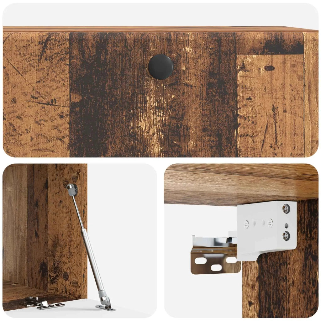 Mobile Porta TV da Muro 78,5 x 41 x 30 cm Legno antico