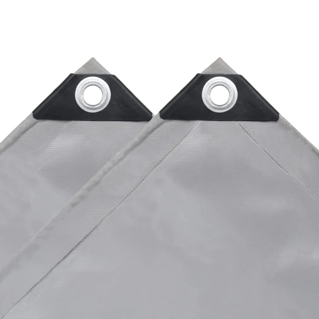 Telone versatile e resistente per mobili da giardino depositi di legna rimorchi auto barche biciclette 650 g/m² 3,5 x 5 m grigio 02_0002181
