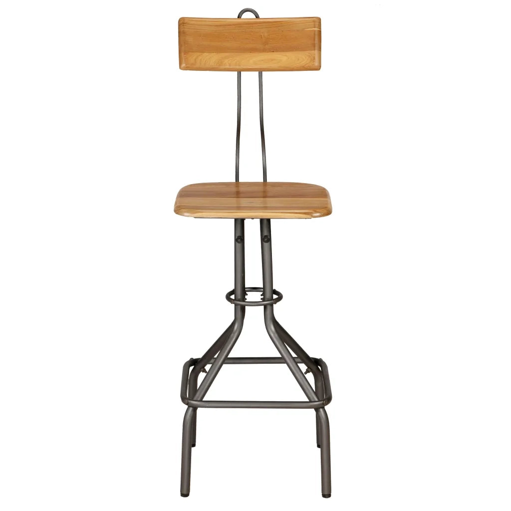 Sgabelli da Bar 2 pz in Teak Massello di Recupero 245807