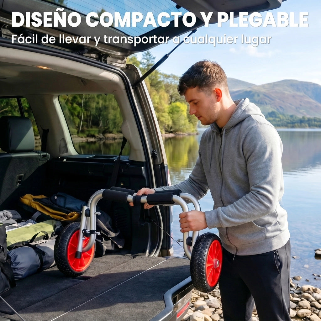 Carrello Trasporto Kayak Pleghevole ¨C Zephmum ¨C 62x35x30cm
