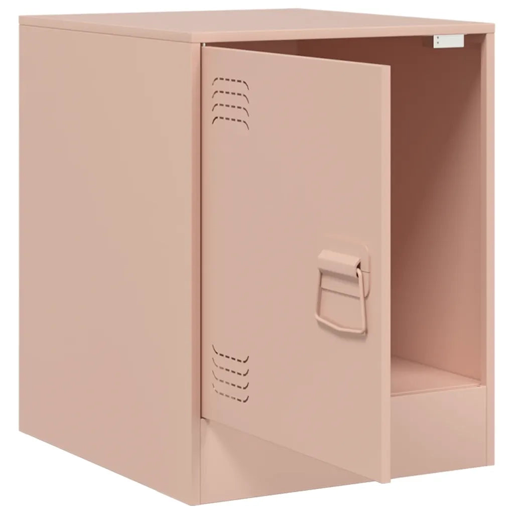 Comodini 2 pz-Set di 2 Tavolino da notte Rosa 34,5x39x44 cm in Acciaio 834141
