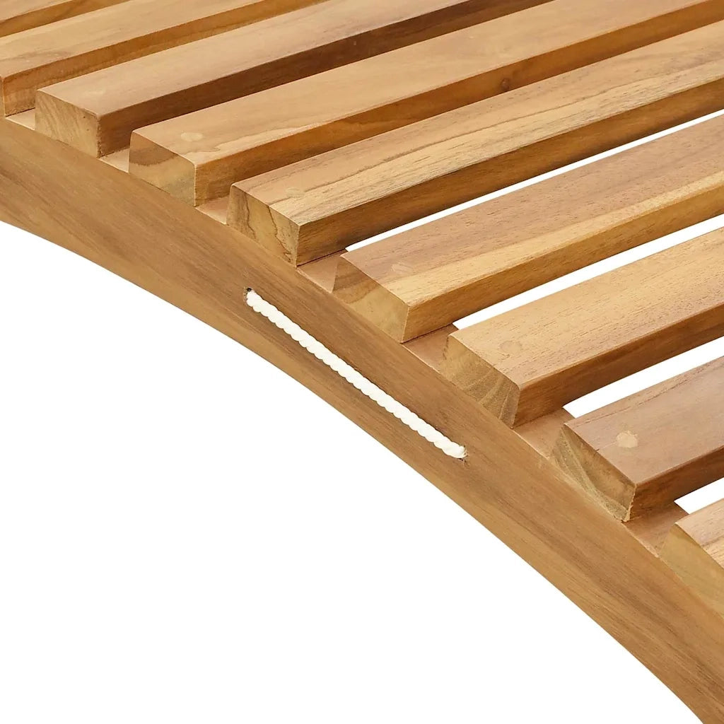 vidaXL Lettino da sole Marrone 184 x 55 x 59 cm Legno di teak solido