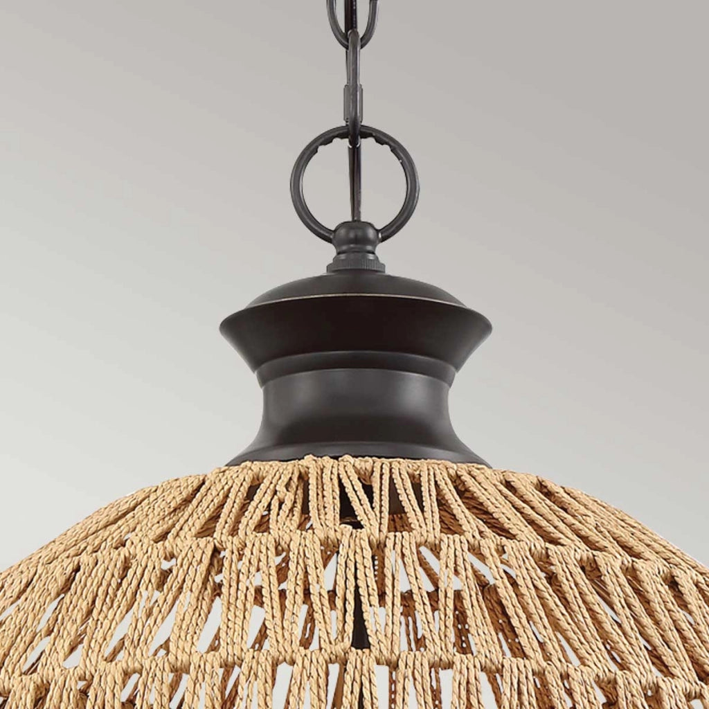 Lampada a sospensione boho marrone Casablanca 3xE27 Quoizel