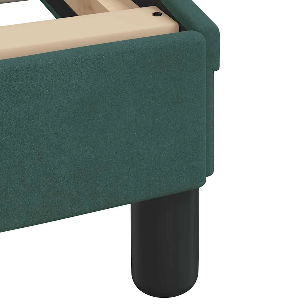 Giroletto senza Materasso Verde Scuro 140x200 cm in Velluto 3207926