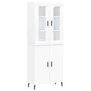 Credenza | Madia | Buffet da pranzo | Armadio da pranzo Bianca 69,5x34x180 cm in Legno Multistrato