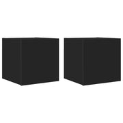 Mobili Porta TV a Parete 2pz | Armadietto TV | Mobile Porta TV Neri 30,5x30x30 cm