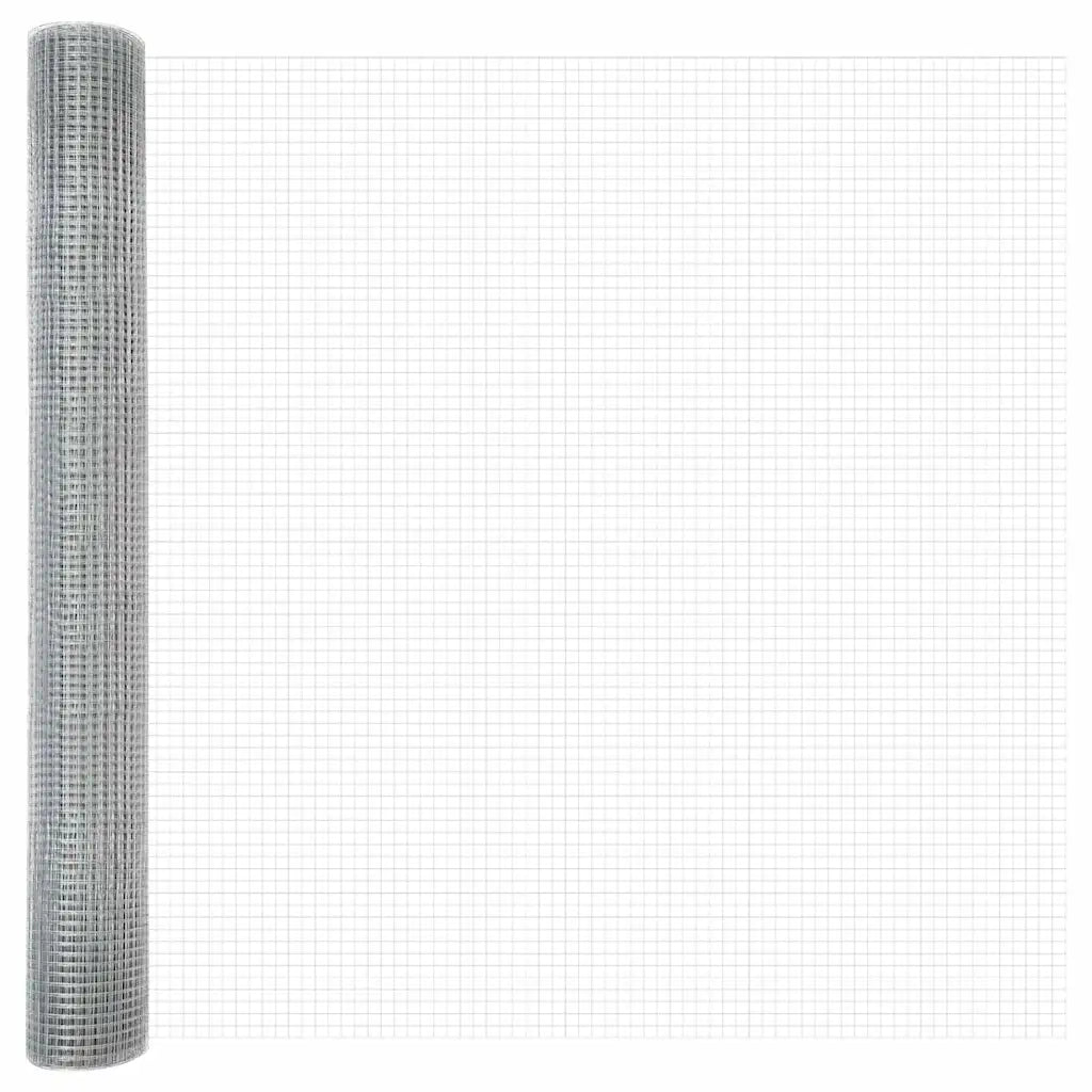Palo della recinzione Argento 50 x 1,2 m (rete 19 x 19 mm)