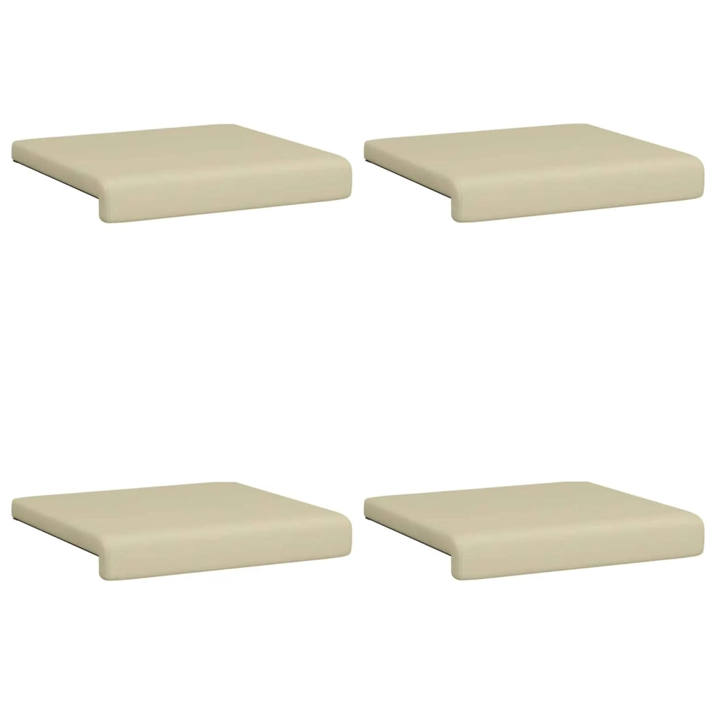 Cuscino per panchina 4 pcs Similpelle Crema Profondità 35 cm 42043111