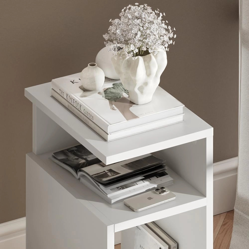 Comodino Elios, Bianco, Set di 2