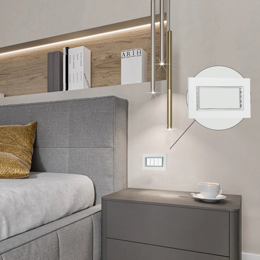Bticino matixgo placca 4 moduli elegante e funzionale *** colore bianco, confezione 1